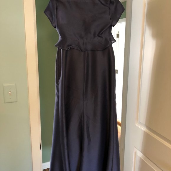Noir by Lazaro, size 12, slate blue formal gown - Picture 7 of 7